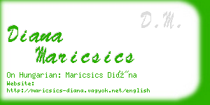 diana maricsics business card